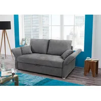 Schlafsofa JOCKENHÖFER GRUPPE "Luca", grau (hellgrau), B:166cm H:90cm T:102cm, Luxus-Microfaser (100% Polyester), Zierkissen: 100% Polyester, Sofas, inklusive Bettfunktion und Armlehnenverstellung, in 2 Breiten, Topseller