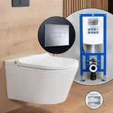 Evineo ineo4 & ineo5 soft Komplett-SET Dusch-WC mit neeos Vorwandelement,, BE4036WH+16601CR#SET,