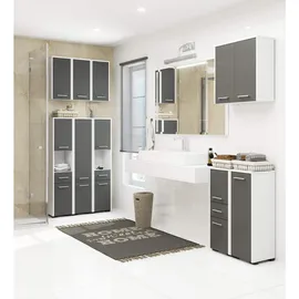 Akord Hängender Badezimmerschrank 60 x 60 x 22,5 cm Weiß