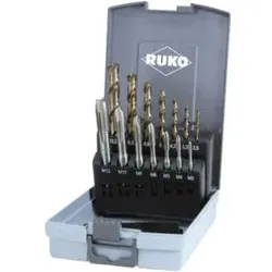 RUKO 14-teiliger Maschinengewindebohrer-Satz HSS Co 5 Form B