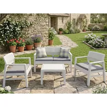 Dmora Outdoor-Lounge-Set 4-tlg. Weiß
