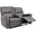 Mendler 2er Kinosessel HWC-K17 Stoff/Textil 157 x 102 x 0 cm Grau mit Relax-Funktion