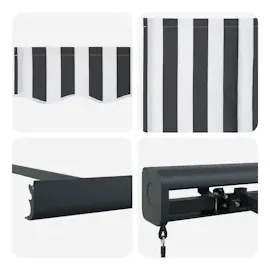 vidaXL Markise Einziehbar 300 x 250 cm anthrazit