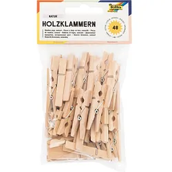 folia Holzklammern natur 48 St.