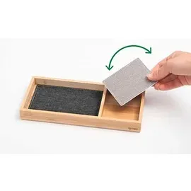 Sigel Schreibtisch-Organizer Eyestyle hellgrau/schwarz Bambus 2 Fächer 24,5 x 10,9 x 2,5 cm