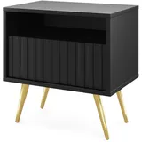 Selsey Nachtschrank Bello 40 x 40 x 50 cm Schwarz