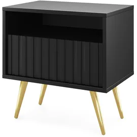 Selsey Nachtschrank Bello 40 x 40 x 50 cm Schwarz