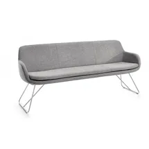 Musterring Tavia, grau Textil, 3-Sitzer, 180x87x65 cm Stoffauswahl, Typenauswahl, mit Rückenlehne, in drei Ausführungen, Breite 180, 200 oder 220