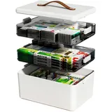 Medikamenten Aufbewahrung, 3 Stöckige Hausapotheke Organizer Groß Medikamenten Organizer Medikamentenbox mit Pille Organisator, Medikamentenschrank Portable Erste Hilfe für Haushalt und Reisen