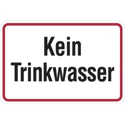 Hinweisschild, Kein Trinkwasser, Alu geprägt - 240x100x0.45 mm Aluminium geprägt