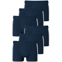 SCHIESSER Retro Boxer unifarben blau S 6er Pack