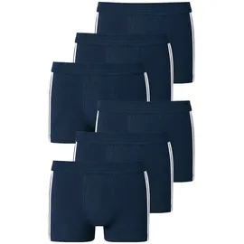 SCHIESSER Retro Boxer unifarben blau S 6er Pack