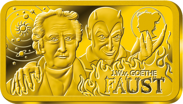 Goldbarren "Faust - Johann Wolfgang von Goethe"