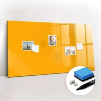 Tulup Magnettafel, Dunkelgelb, Glas, 120x0.4x60 cm, Dekoration, Magnettafeln &