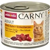 Animonda Carny Adult Rind, Huhn & Entenherzen 6 x 200 g