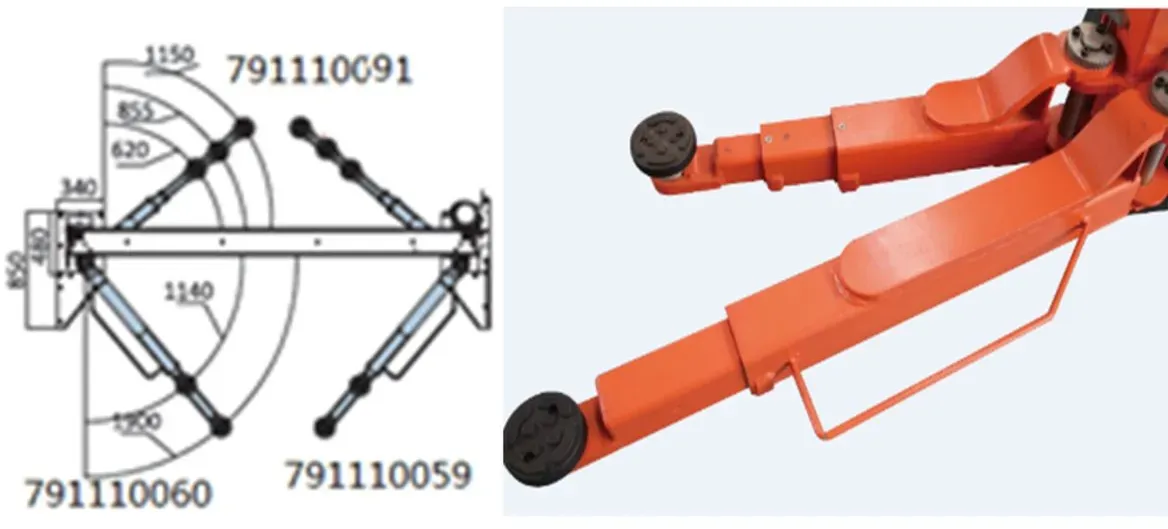 Braccio di sollevamento per martinetto EVERT ZL791110091