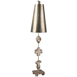 Fragment 1-flammige Tischlampe - Gealtertes Silber