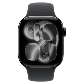 Apple Watch Series 11 GPS + Cellular 42mm Jet Black Aluminium Sport Band black S/M