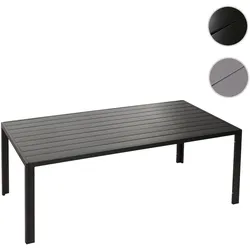 Alu-Esstisch HWC-N40, Tisch Bistrotisch Gartentisch Balkontisch, wetterfest 180x80cm ~ anthrazit