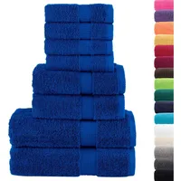 VidaXL 8 tlg. Premium-Handtuch-Set SOLUND Blau 600 g/m2