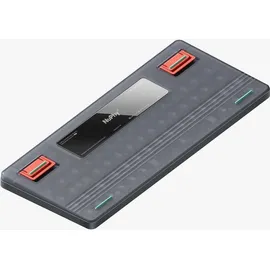 nuphy Air75 v2 Kabellose Mechanische Tastatur QMK/VIA, QWERTY US, 75% Low Profile Bluetooth / 2.4GHz - Lunar Gray Switch Wisteria - Grau