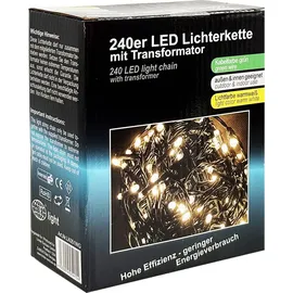 LINDER EXCLUSIV LEX 240er LED Lichterkette warmweiss Kabel grün LK051WG