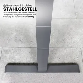 bümö Schreibtisch elektrisch Lite Asteiche braun / Weiß