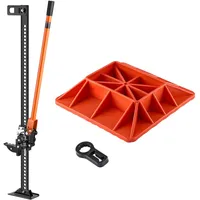Vevor Farm Wagenheber Offroad mit Sockel High Lift Farm Jack (3,18 t) Offroad-Nutzwagenheber, Stoßstangenheber Hochleistungshebebühnen mit 130,1–1079,5 mm Hubbereich für Traktor Lkw SUV