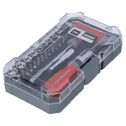 Steckschlüssel- & Bitsatz 29-tlg: Chrom-Vanadium, Ratsche, T-Griff