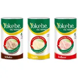 Yokebe Protein-Diätshake-Pulver Schoko/Vanille/Erdbeer Pulver 500 g