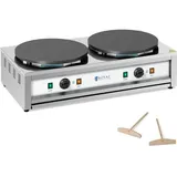 Royal Catering Crêpesmaker 2 Heizplatten - 2 x 400 mm - 2 x 3.000 W