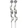 Harms Import Edelstahl Gartenstecker Spiralen Design 140 cm Weiß