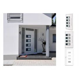 vidaXL Haustür Weiß 110x210 cm Aluminium und PVC