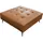 KAWOLA Hocker WIOLO Leder 30 x 40 x 30 cm Beige/Braun