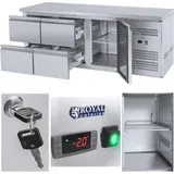 Royal Catering Kühltisch RCKT-179/70 403 L 1 Fach- 4 Schubladen 179,5 x 71 cm Edelstahl