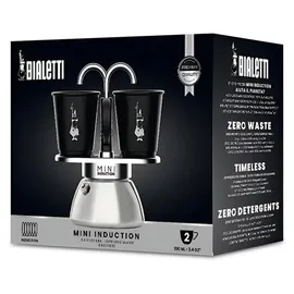 Bialetti Mini Express Induction 2 Tassen Schwarz