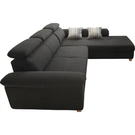Jockenhöfer GRUPPE Landshut L-Form, 295x102x214 cm", Struktur Ottomane beidseitig Bettfunktion, grau/anthrazit