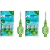 TePe Interdentalbürste Original Grün (ISO Größe 5: 0,8mm) / Für eine einfache und gründliche Reinigung der Zahnzwischenräume / 1 x 8 Interdental Bürsten (Packung mit 2)