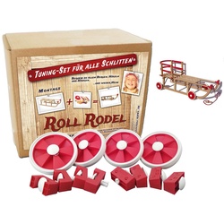 Roll Rodel Davoser Schlitten Bausatz – 4 Räder (12-tlg) rot