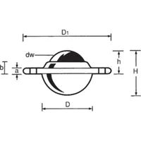 BS Rollen Kugelrolle E38.019 Nylon, Durchmesser 19 mm