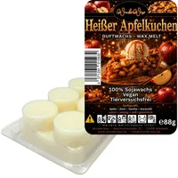 WonderWax Duftwachs WonderWax® Duftriegel 6 x Duftwachs Kreise Weiß, 100% Sojawachs (Heißer Apfelkuchen), Duftrichtung: Heißer Apfelkuchen