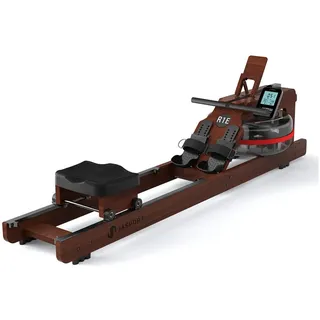 JASPORT Rudergerät R1 / R1E Wasserrudergerät für Zuhause – Holz & Eiche Design (Rudergerät, Wassertank, Trainingscomputer, Bedienungsanleitung), 28L Wassertank mit 12-Blatt-System, realistischer Wasserwiderstand braun