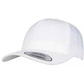 Flexfit 5-Panel Retro Trucker Cap weiß One Size