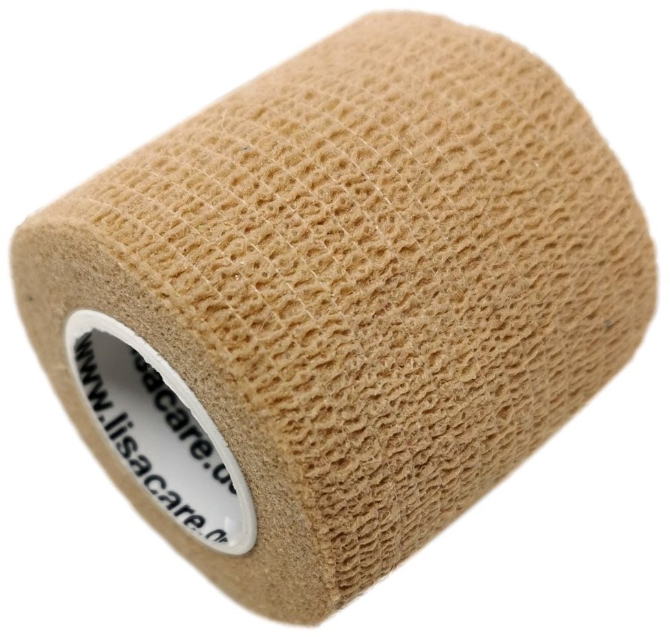 LisaCare Kohäsive Bandage 5cm - Beige Bandage(s) 12 St beige Unisex