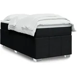 vidaXL Boxspringbett mit Matratze Schwarz 140x200 cm Stoff