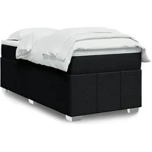 vidaXL Boxspringbett mit Matratze Schwarz 140x200 cm Stoff