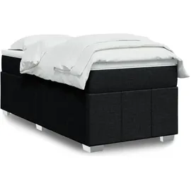 vidaXL Boxspringbett mit Matratze Schwarz 140x200 cm Stoff