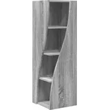 MOBCANT Modern Eckschrank & Aufbewahrungsschränke Graues Sonoma Holzwerkstoff Schließfächer mit Stauraum Spind Schrank für Wohnzimmer Arbeitszimmer Abstellraum Küche (32 x 32 x 102 cm)