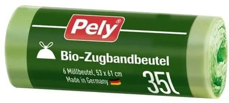 Pely Bio Müllbeutel mit Zugband 35L
