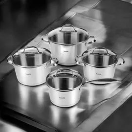Husla Blossom Topf-Set 8-tlg. Edelstahl